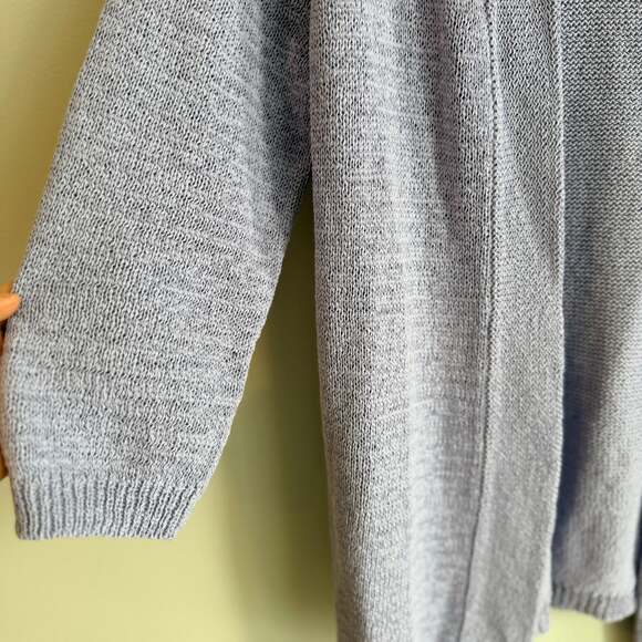 Preswick & Moore Petite Lavender Open Front Knit Cardigan Sweater - Picture 2 of 4